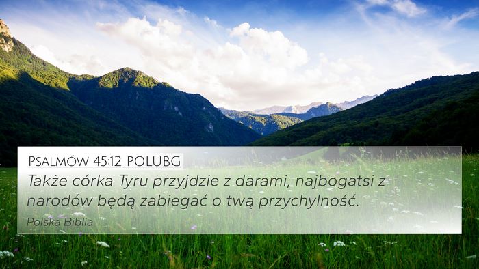 Psalmów 45:12 POLUBG Bible Verse Image