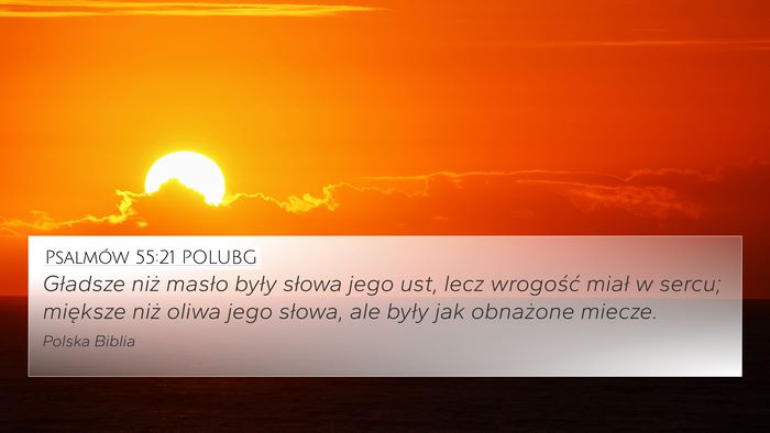 Psalmów 55:21 POLUBG Bible Verse Image