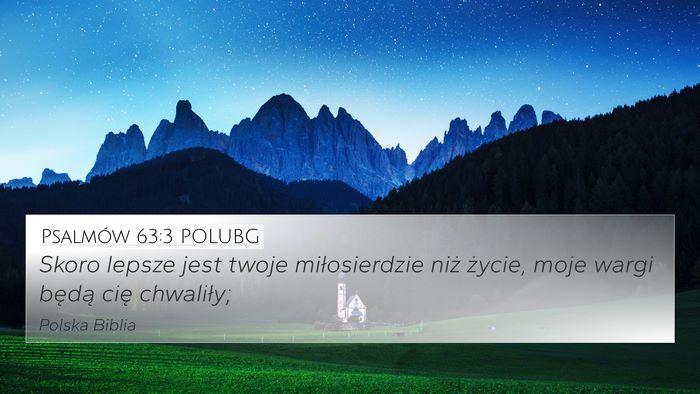 Psalmów 63:3 POLUBG Bible Verse Image