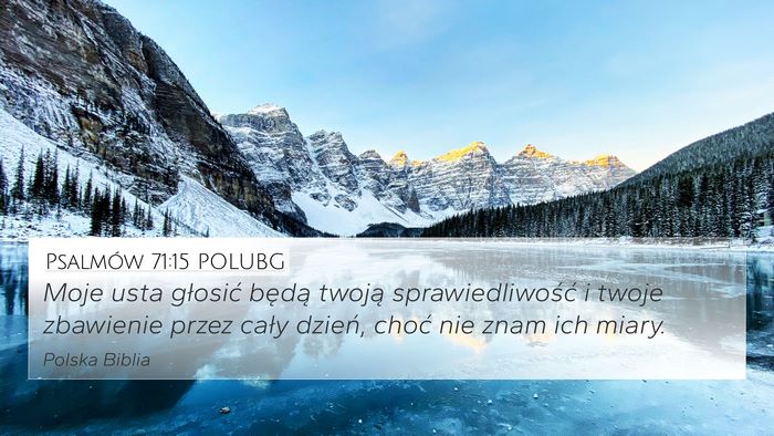 Psalmów 71:15 POLUBG Bible Verse Image