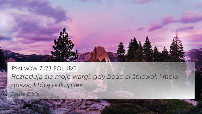 Psalmów 71:23 POLUBG Bible Verse Image