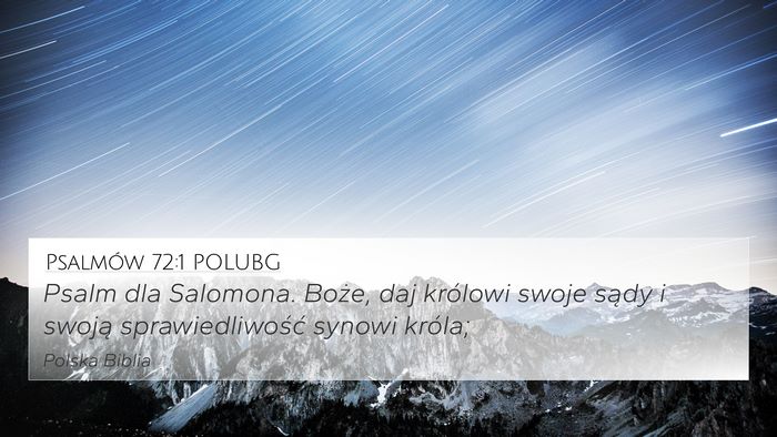 Psalmów 72:1 POLUBG Bible Verse Image