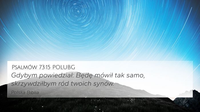 Psalmów 73:15 POLUBG Bible Verse Image