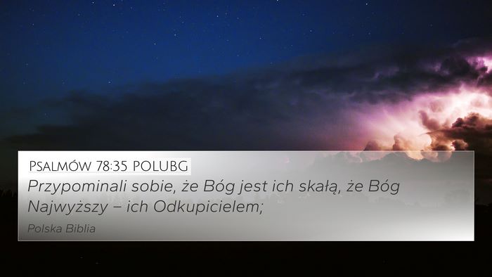 Psalmów 78:35 POLUBG Bible Verse Image