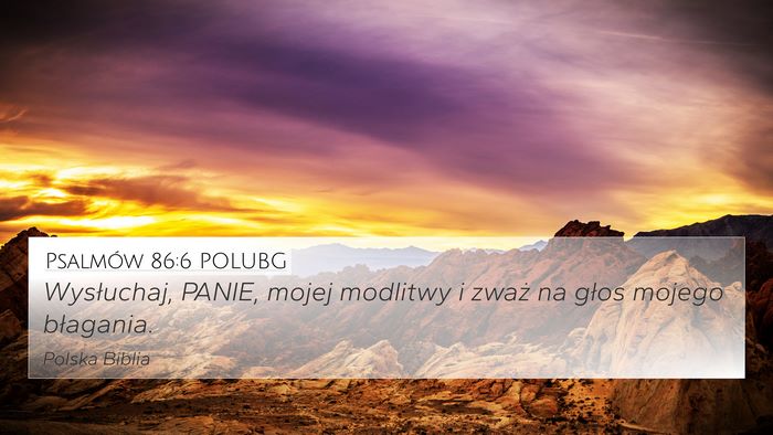 Psalmów 86:6 POLUBG Bible Verse Image