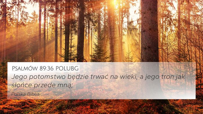 Psalmów 89:36 POLUBG Bible Verse Image