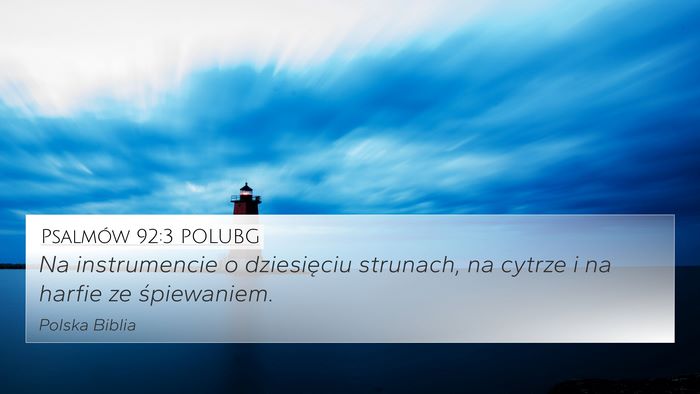 Psalmów 92:3 POLUBG Bible Verse Image