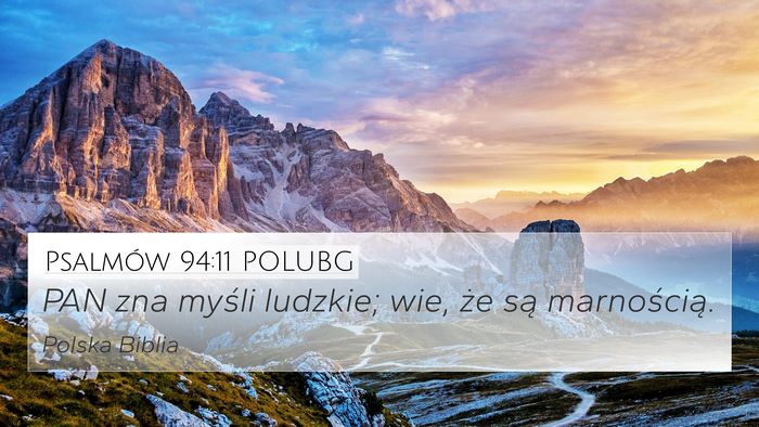 Psalmów 94:11 POLUBG Bible Verse Image