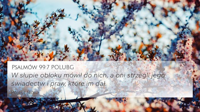 Psalmów 99:7 POLUBG Bible Verse Image