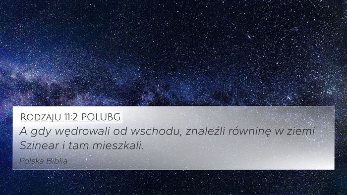 Rodzaju 11:2 POLUBG Bible Verse Image