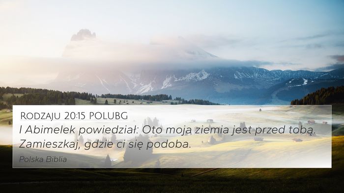 Rodzaju 20:15 POLUBG Bible Verse Image