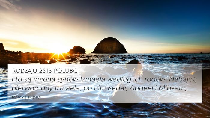 Rodzaju 25:13 POLUBG Bible Verse Image
