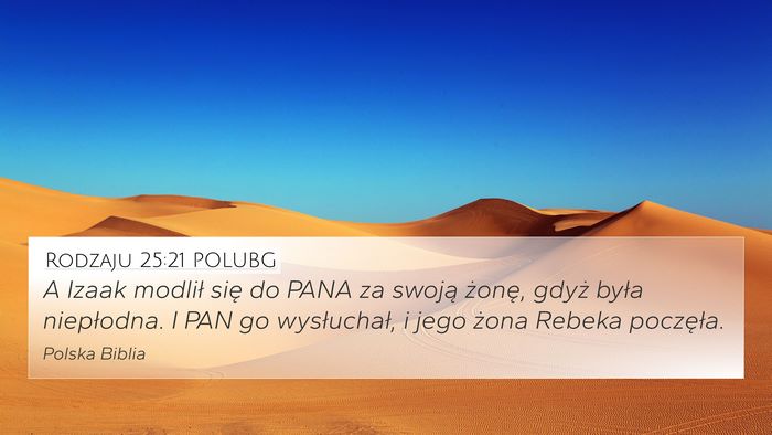 Rodzaju 25:21 POLUBG Bible Verse Image
