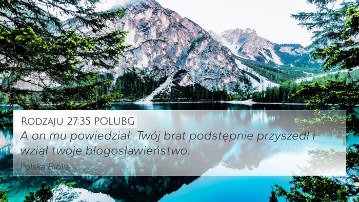 Rodzaju 27:35 POLUBG Bible Verse Image