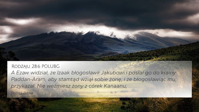 Rodzaju 28:6 POLUBG Bible Verse Image