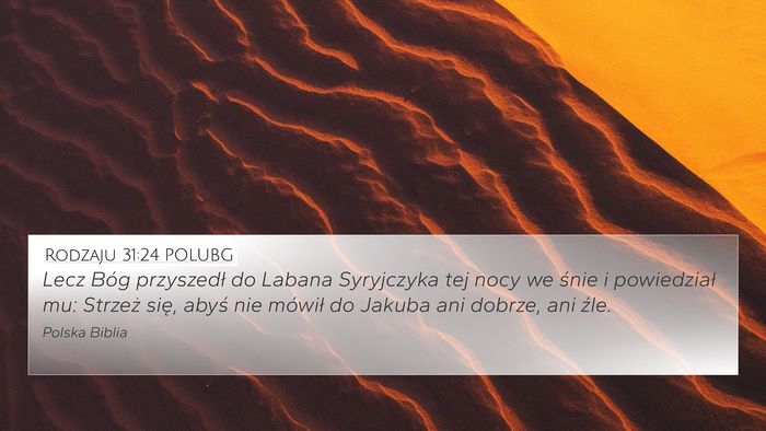 Rodzaju 31:24 POLUBG Bible Verse Image