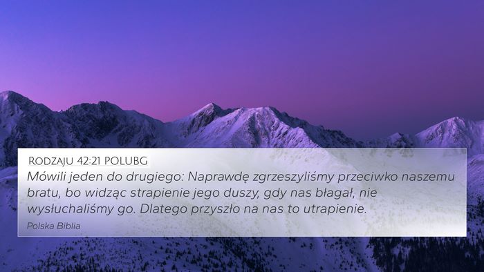 Rodzaju 42:21 POLUBG Bible Verse Image
