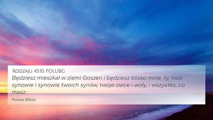 Rodzaju 45:10 POLUBG Bible Verse Image