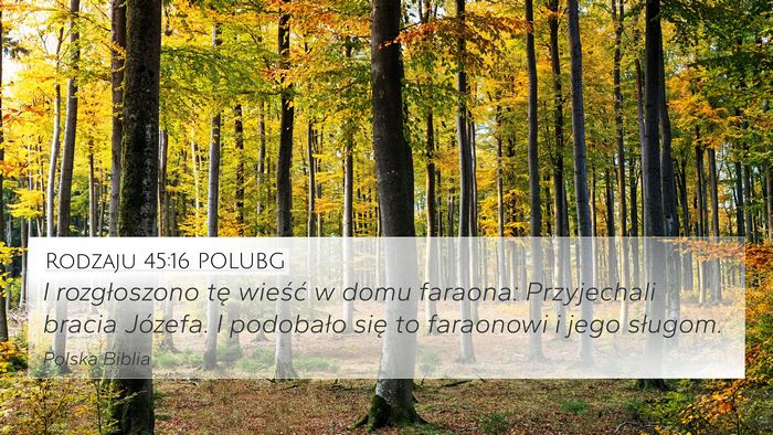 Rodzaju 45:16 POLUBG Bible Verse Image