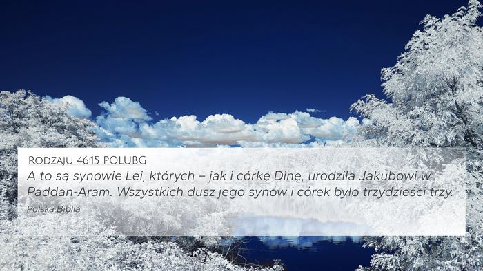 Rodzaju 46:15 POLUBG Bible Verse Image