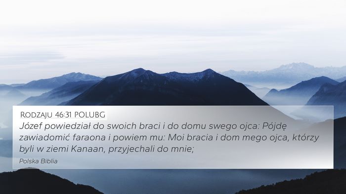 Rodzaju 46:31 POLUBG Bible Verse Image