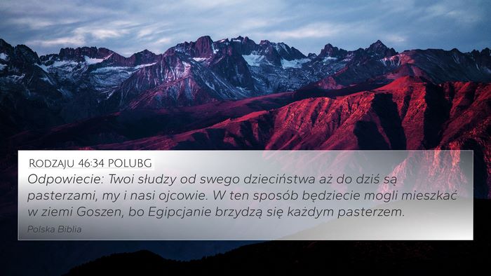 Rodzaju 46:34 POLUBG Bible Verse Image