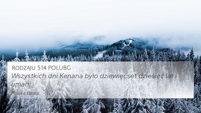 Rodzaju 5:14 POLUBG 4K Wallpaper - Wszystkich dni Kenana było dziewięćset - 4K Wallpaper Bible Verse