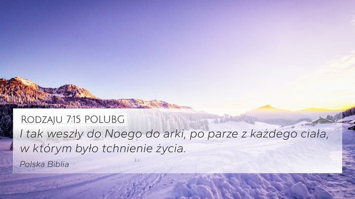 Rodzaju 7:15 POLUBG 4K Wallpaper - I tak weszły do Noego do arki, po parze z - 4K Wallpaper Bible Verse