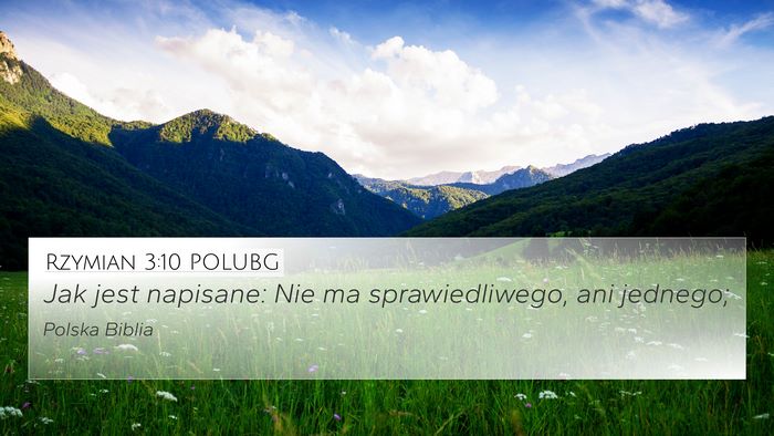 Rzymian 3:10 POLUBG Bible Verse Image
