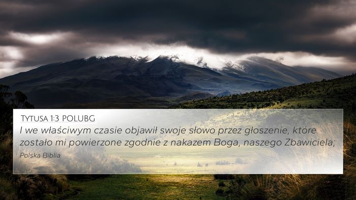 Tytusa 1:3 POLUBG Bible Verse Image