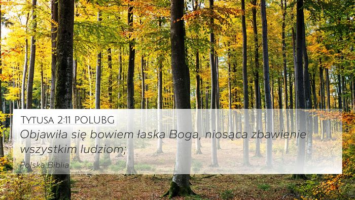 Tytusa 2:11 POLUBG Bible Verse Image