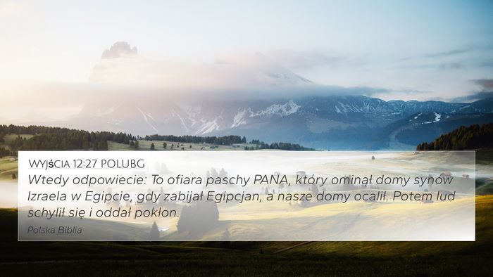 Wyjścia 12:27 POLUBG Bible Verse Image