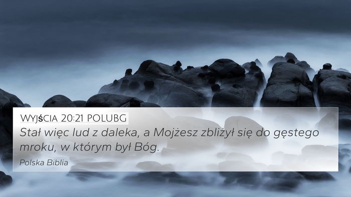 Wyjścia 20:21 POLUBG Bible Verse Image