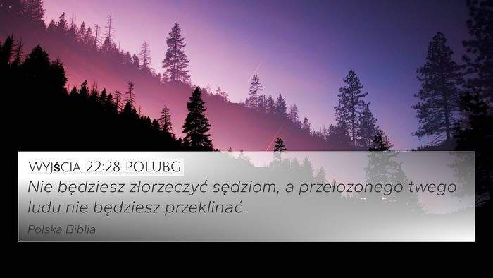 Wyjścia 22:28 POLUBG Bible Verse Image