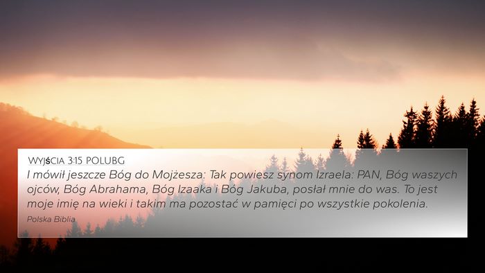 Wyjścia 3:15 POLUBG Bible Verse Image