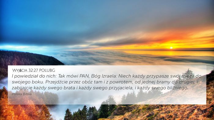 Wyjścia 32:27 POLUBG Bible Verse Image