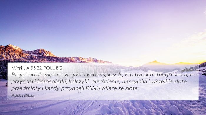 Wyjścia 35:22 POLUBG Bible Verse Image