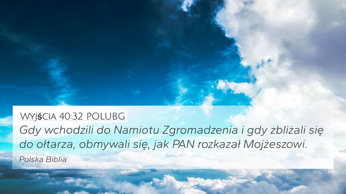 Wyjścia 40:32 POLUBG Bible Verse Image