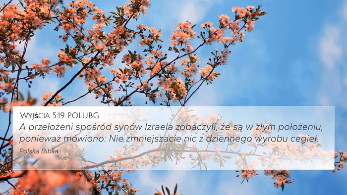Wyjścia 5:19 POLUBG Bible Verse Image