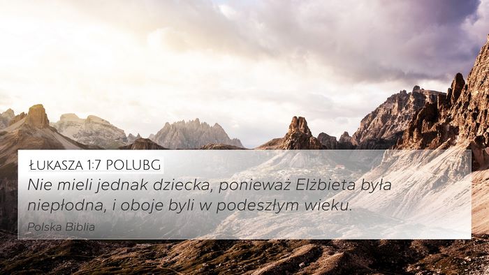 Łukasza 1:7 POLUBG Bible Verse Image
