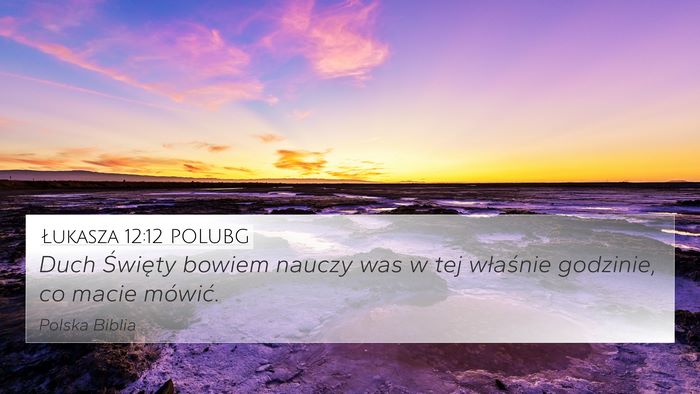 Łukasza 12:12 POLUBG Bible Verse Image
