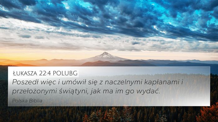 Łukasza 22:4 POLUBG 4K Wallpaper - Poszedł więc i umówił się z naczelnymi - 4K Wallpaper Bible Verse