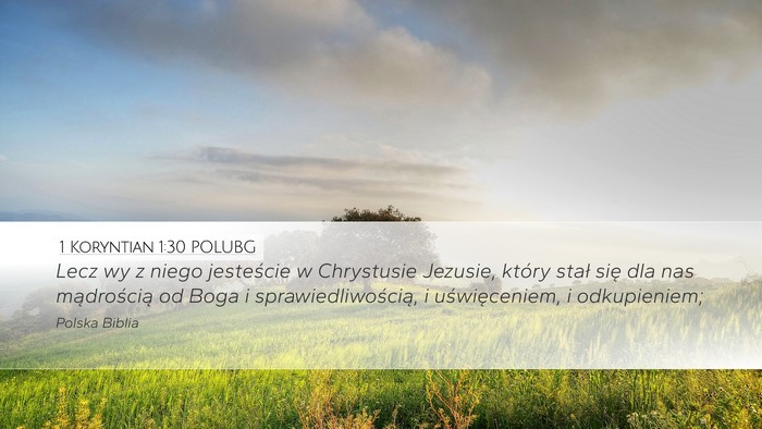 1 Koryntian 1:30 POLUBG Bible Verse Image