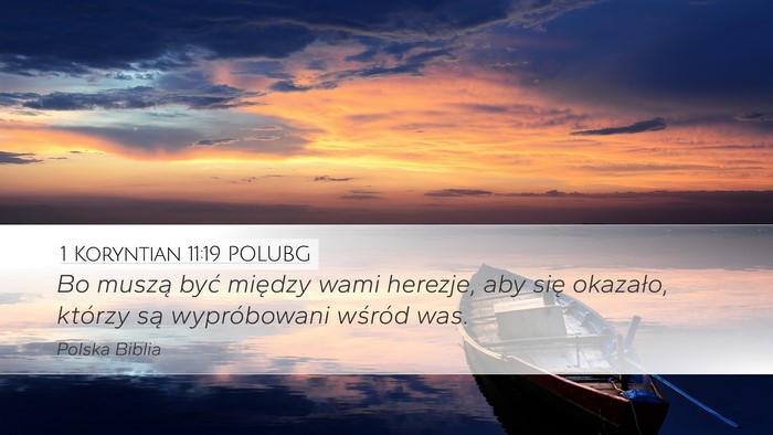 1 Koryntian 11:19 POLUBG Bible Verse Image