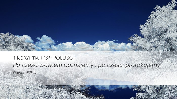 1 Koryntian 13:9 POLUBG Bible Verse Image