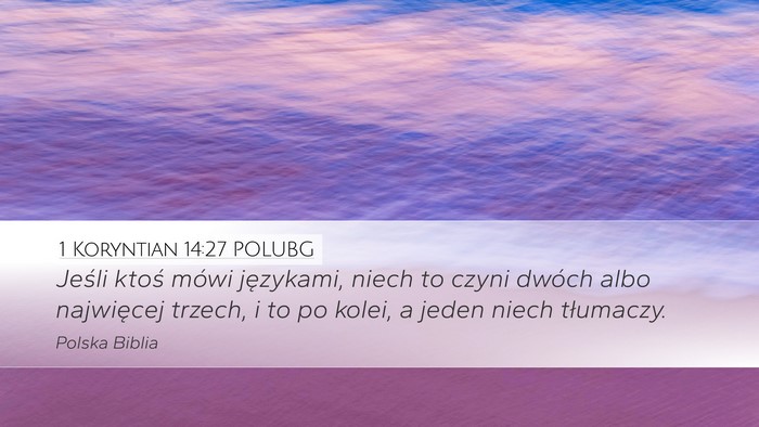 1 Koryntian 14:27 POLUBG Bible Verse Image