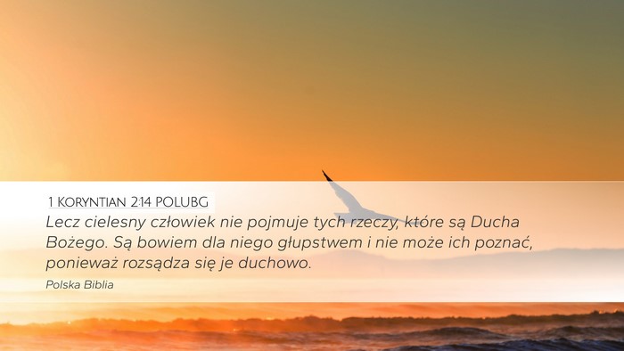 1 Koryntian 2:14 POLUBG Bible Verse Image