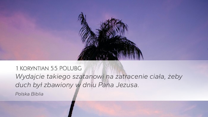1 Koryntian 5:5 POLUBG Bible Verse Image