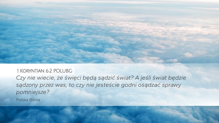 1 Koryntian 6:2 POLUBG Bible Verse Image