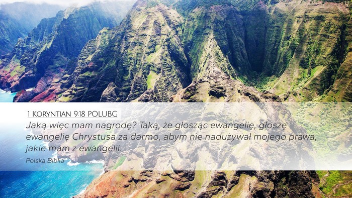 1 Koryntian 9:18 POLUBG Bible Verse Image